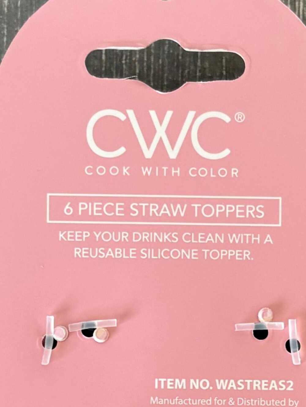 NWT - CWC Cook With Color 6 pc Flower Petal Straw Toppers - Picture 6 of 7